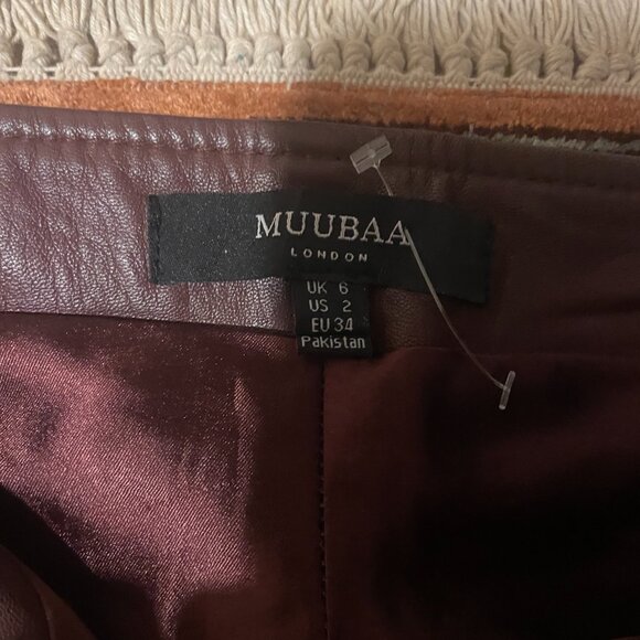 MUUBAA Low-Rise Leather Trousers - Picture 6 of 9